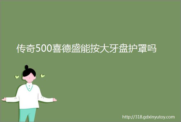 传奇500喜德盛能按大牙盘护罩吗